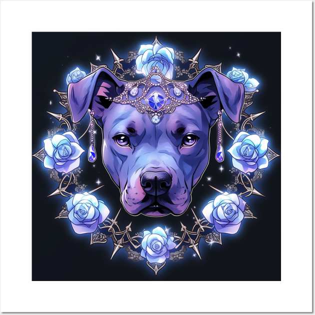 Glowy Pit Bull Wall Art by Enchanted Reverie